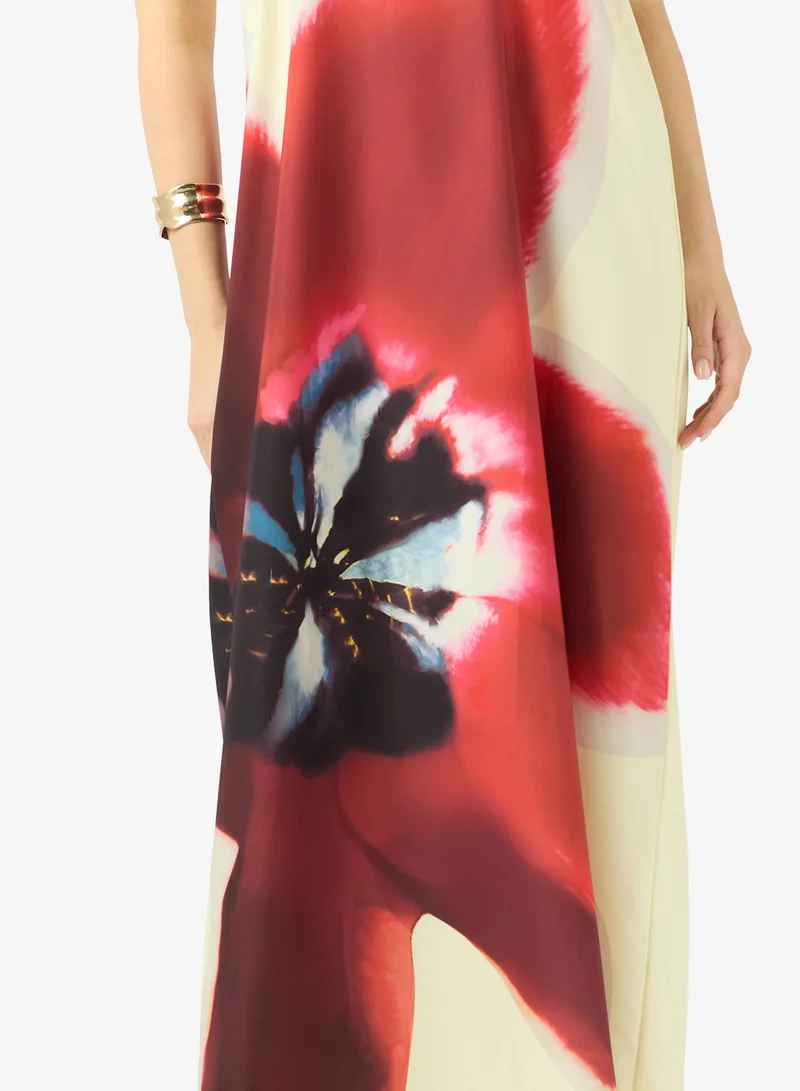 Ginger  Bandeau Floral A Line Dress for Women | Best Price UAE